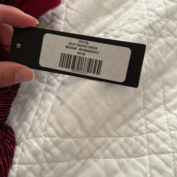 NWT Lulus Ailey Twist Back Cocktail Dress, RED / MAGENTA - Picture 9 of 9